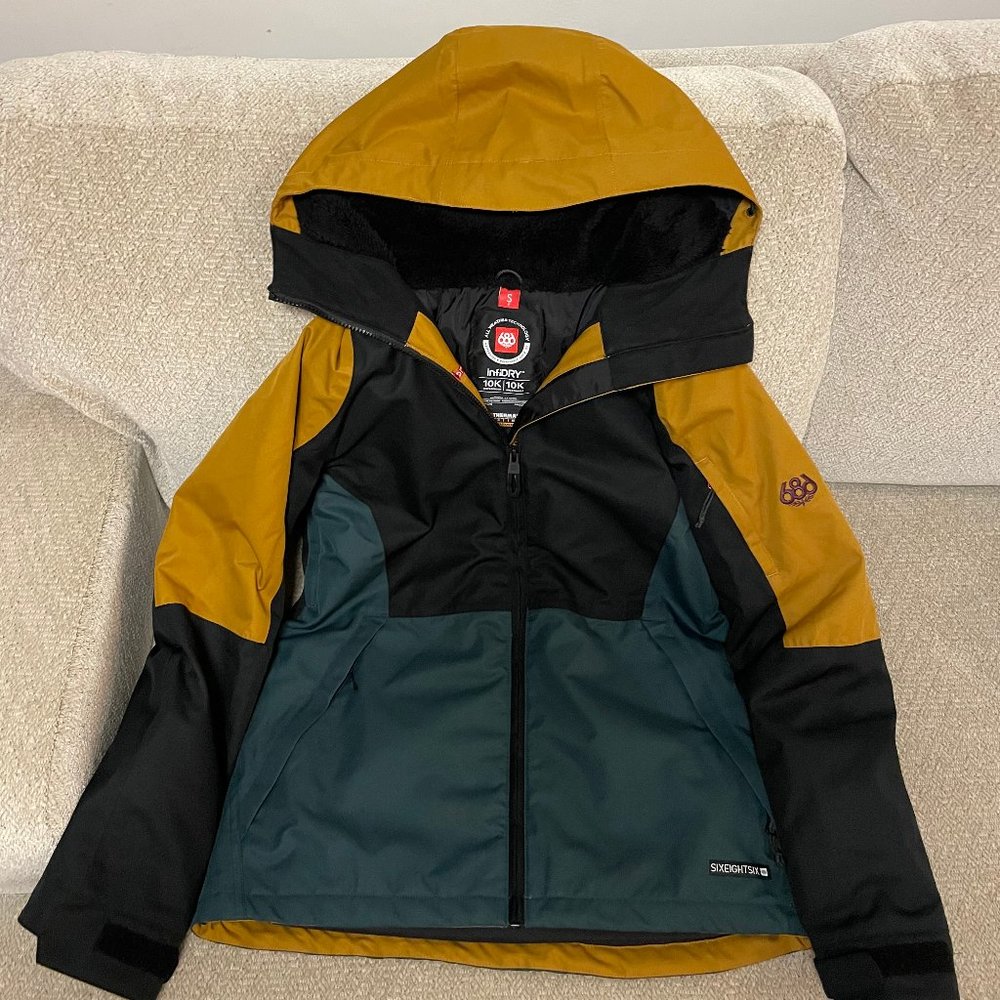 686 WOMEN'S LIGHTBEAM INSULATED SNOW JACKET -- Golden Brown Colorblock